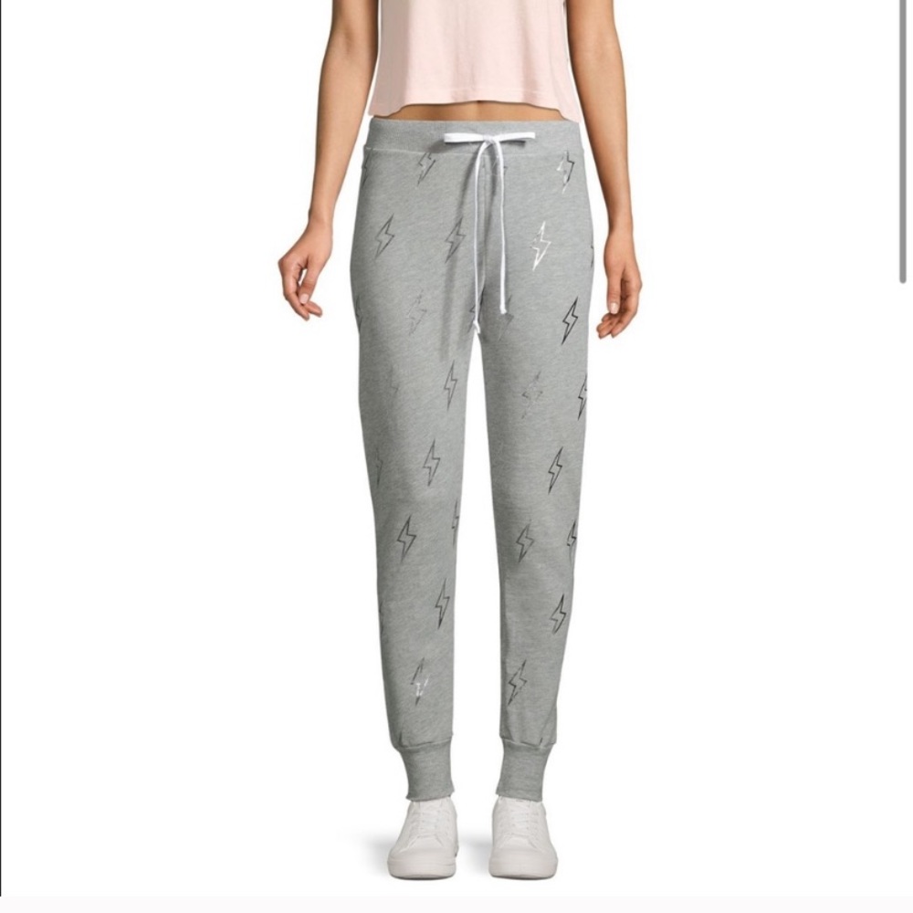 Wildfox Jack High Waist Silver Bolt Sweatpants - Picture 3 of 8
